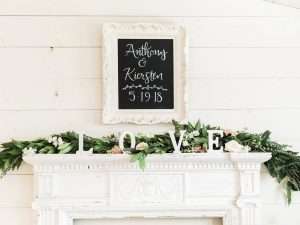 Reception details at Chandler Oaks Barn