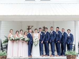 Bridal party at Chandler Oaks barn