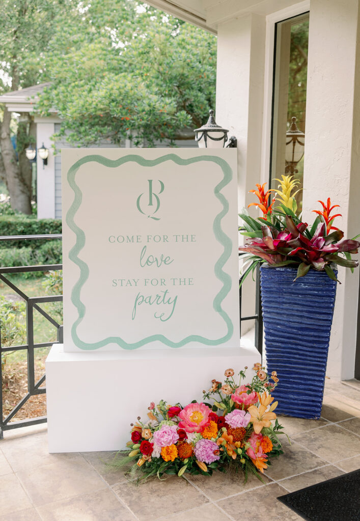 Wedding weekend signage