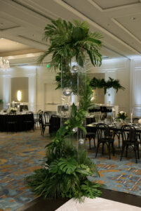 Tall tropical greenery column