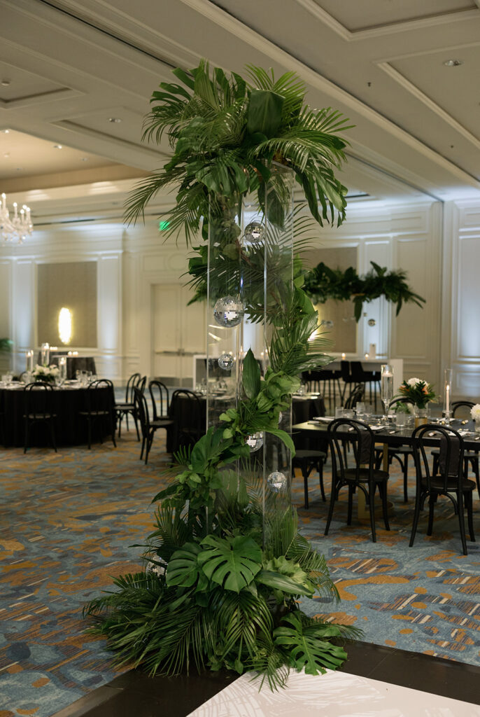Tall tropical greenery column